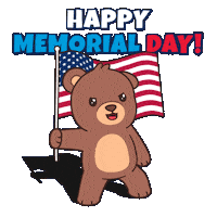 Teddy Bear Usa Sticker by BEARISH