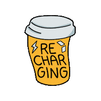 Coffee Recharging Sticker by Stiva Industrial
