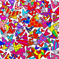 romerobritto hearts romerobritto GIF