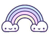 rainbow rain Sticker by beckycas