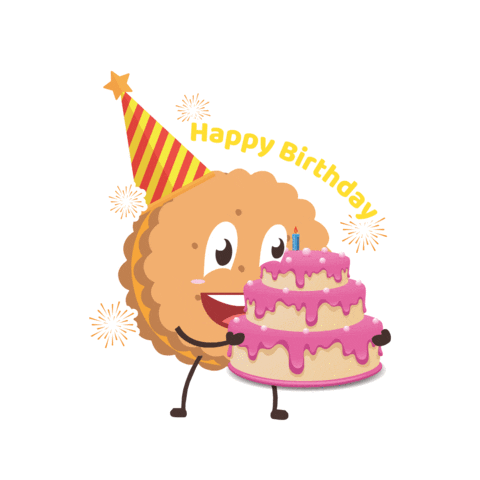 Happy Birthday Cake Sticker by Julie's Biscuits