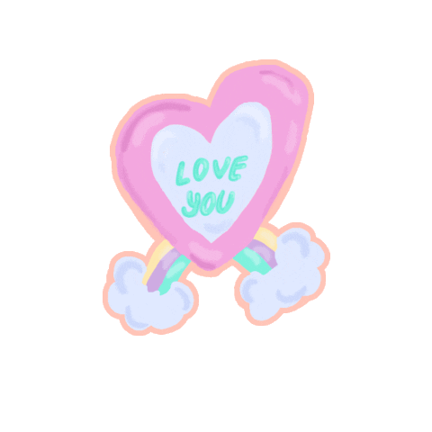 Rainbow Love Sticker by Paola Hibiki