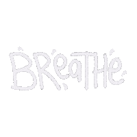 mackotamago typography breathe font take a deep breath Sticker