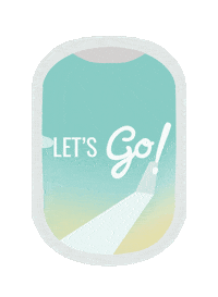 Lets Go Travel Sticker by Pack Up + Go