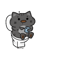 smallnoggin shit poop diarrhea cute cat Sticker