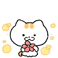 rangd_darng cat flower like dislike Sticker