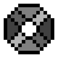 black and white pixel GIF by 16-x-16