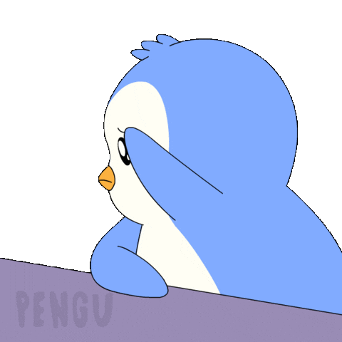 Sad Still Waiting Sticker by Pudgy Penguins