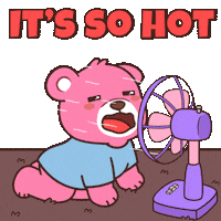 Sweating Teddy Bear Sticker by BEARISH