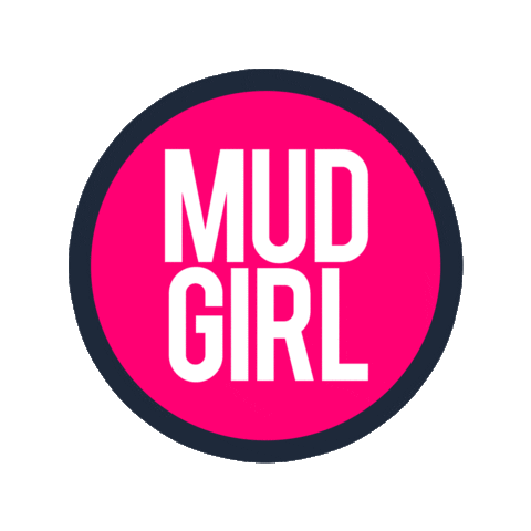pink run Sticker by MUDGIRL