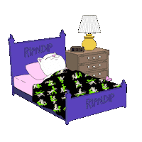 RIPNDIP_CAT alien good night disgusted dreaming Sticker