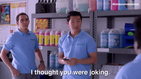 Just Kidding Kc GIF by Kim's Convenience