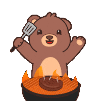 Grilling Out Fathers Day Sticker by BEARISH