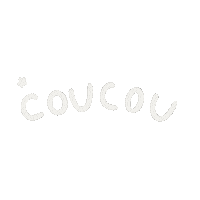 gaminevagabonde hello coucou gaminevagabonde white title Sticker