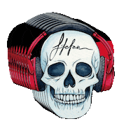 Stefanskull Sticker by Stefan Fashion