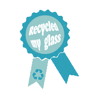 glasshalffull glass recycle new orleans recycling Sticker