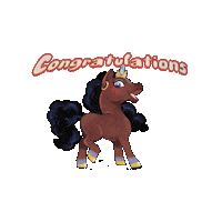 Congratulations Sticker by Afro Unicorn