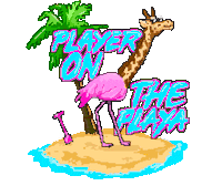 Sassy Tropical Island Sticker by ThreeUK