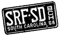 South Carolina License Plate Sticker by Surfside Beach Co