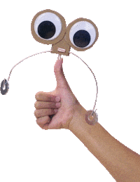 wonderfulideaco balance wire cardboard googly eyes Sticker