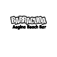 barracuda_bar beach barracuda beach bar aegina Sticker