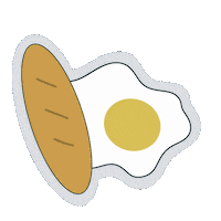 kpham21 breakfast egg bread brunch Sticker