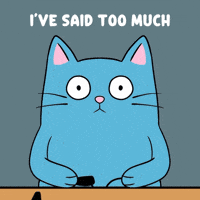 Awkward Blue Cat GIF
