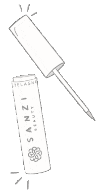 Makeup Lash Serum Sticker by Sanzi Beauty