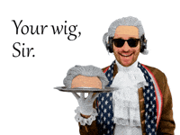 Founding Father Wig GIF