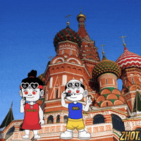 Red Square Kremlin GIF by Zhotcita