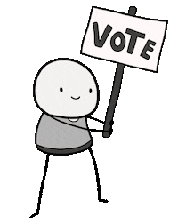 Vote Voting Sticker by Nick Ybarra