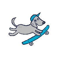 Happy Cool Dog Sticker by BABAUBA