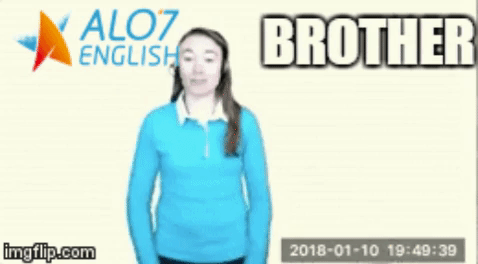 brother total physical response GIF by ALO7.com