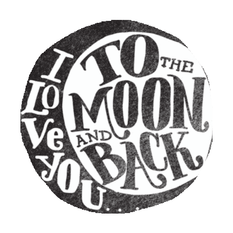 i love you moon Sticker