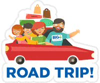 road trip car Sticker