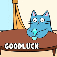 Stay Safe Blue Cat GIF