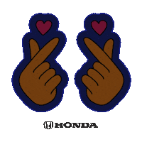 Hand Hearts Love Hands Sticker by Honda