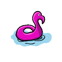 Flamingo Strand Sticker by startgmbh