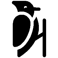 Black Bird Hello Sticker by Vogele3000