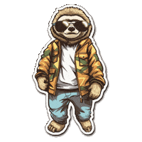 Sloth Sticker by hashtagvector