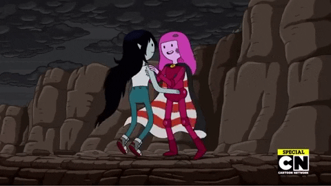 pedromartins44ef giphygifmaker kiss lgbt adventure time GIF