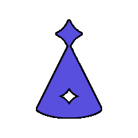 Party Hat Sticker by Partiful