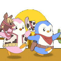 Happy Wild West Sticker by Pudgy Penguins