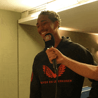 Peace Out Laughing GIF by Bayer 04 Leverkusen