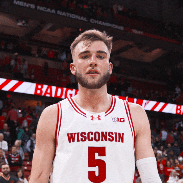 College Basketball Smile GIF by Wisconsin Badgers