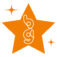 Orange Star Sticker by Bubblegum Balloons