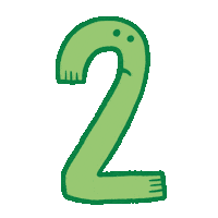 Number 2 Sticker