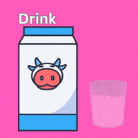 Drink Milk GIF by Maria Johnsen