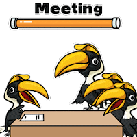 Meeting Sticker by Harry Hornbill