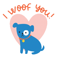 Dog Love Sticker by Isabel Serna